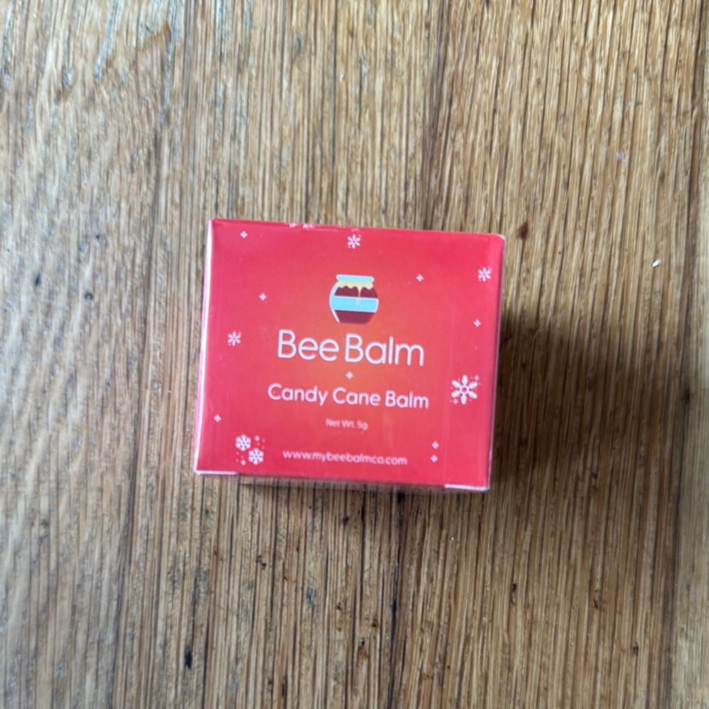 NWT Bee Balm Candy Cane Lip Balm